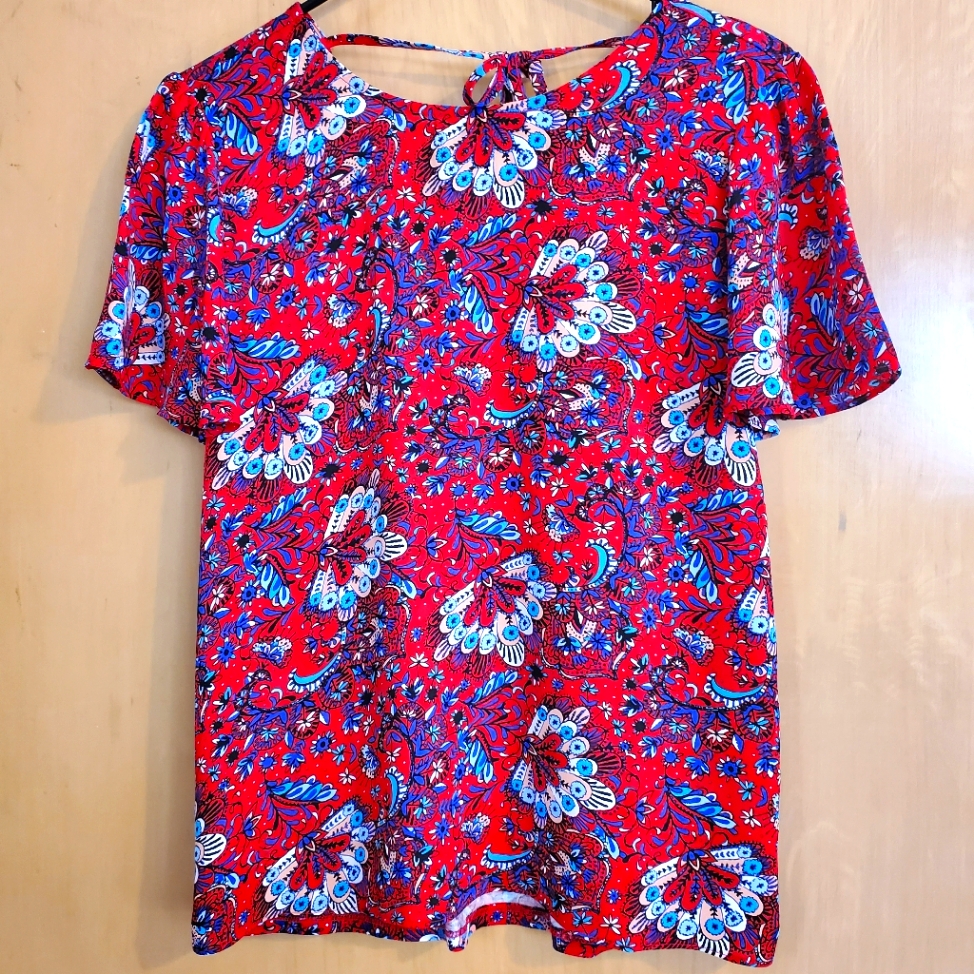 The Loft, Petite, Size Xxs, Patterned Blouse